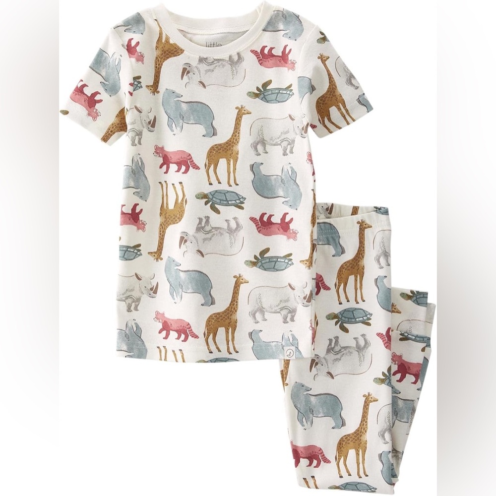 Little Planet by Carter’s Organic Cotton Pajama Set Animal Print Size 2T